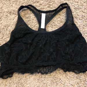 VS Pink Black Lace Bralette